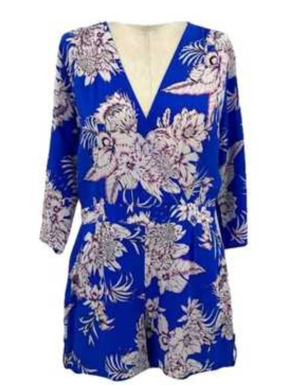 Yumi Kim Royal Blue Floral V-Neck Tunic